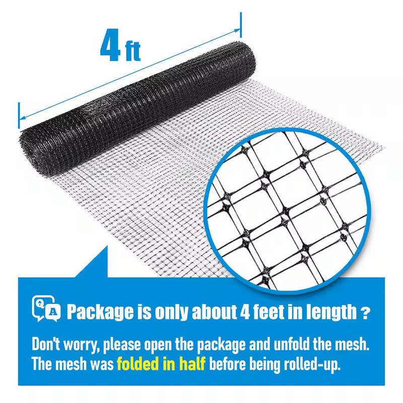 7.5 Ft. X 65 Ft. Black Polywire Garden and Plant Protective Netting with 3/5 In. gallery