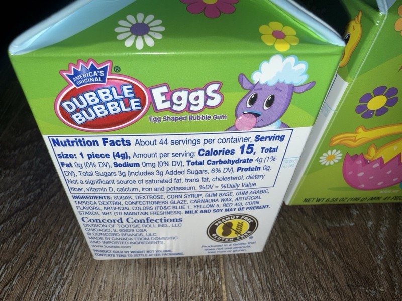 Dubble Bubble ~ Gum Eggs Easter 6.58 oz Each, 6-Carton Boxes ~ 11/2027 gallery