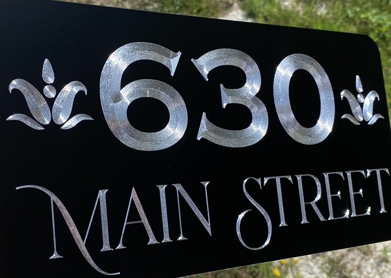 Engraved Personalized Custom House Home Number Street Address Metal 6x12 Sign gallery