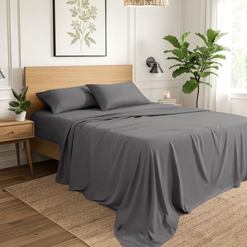 Twin Extra Long Sheet Set - Breathable & Cooling - Extra Twin XL 04 - Grey gallery