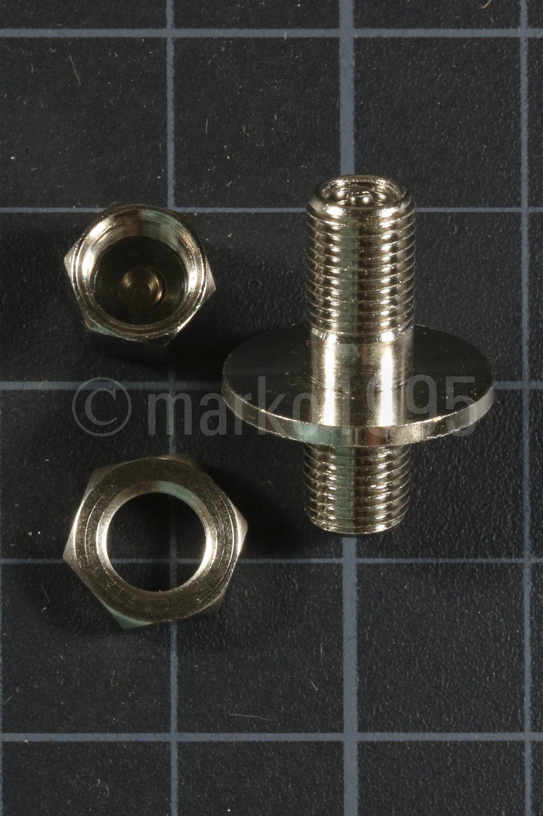 Nickel Plated Brass Bulkhead Panel Mount Air Compressor Tank Fill Valve Schrader gallery