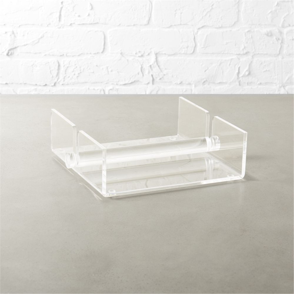 CB2 (Crate and Barrel) Acrylic Napkin Holder - New in Box gallery