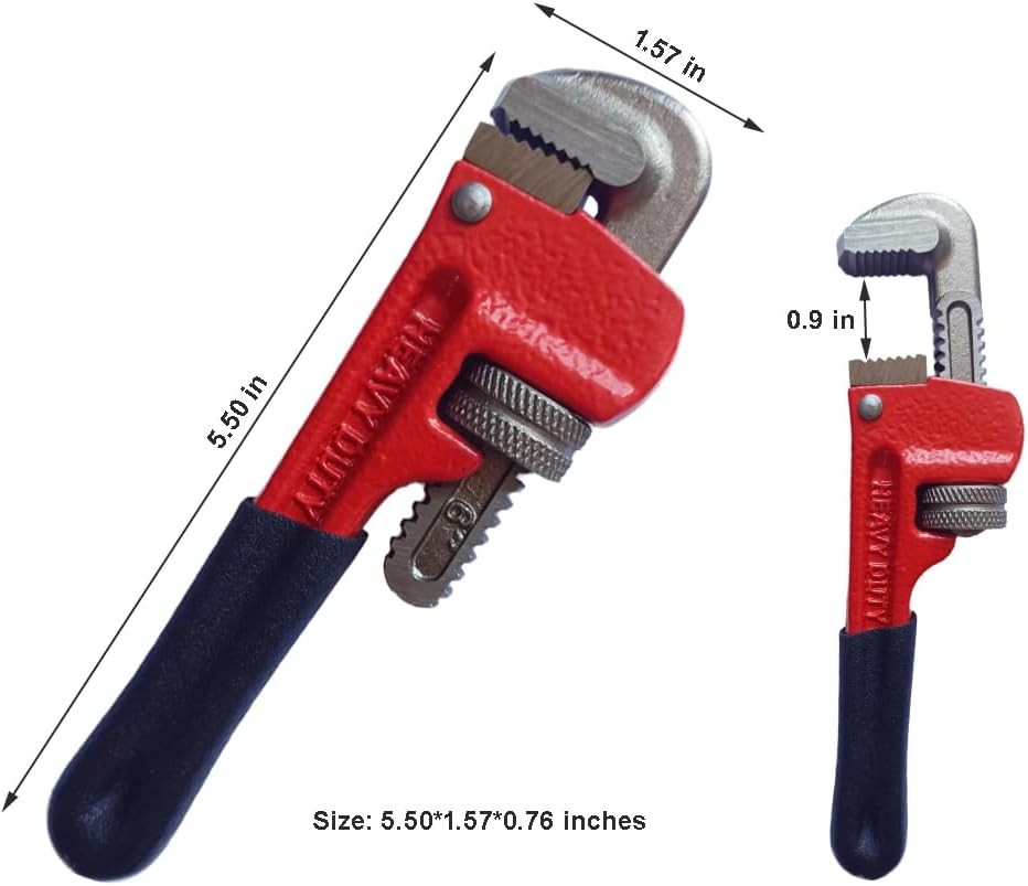 Small Pipe Wrench 6 Inch Straight Adjustable Mini Pipe Wrench Heavy Duty for.... gallery