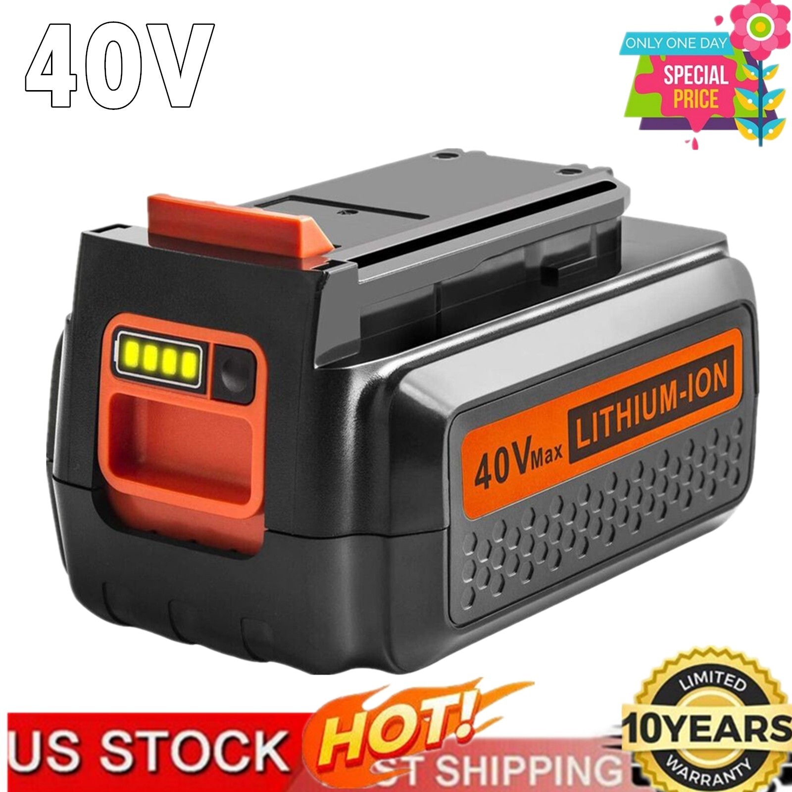 For Black & Decker 40V MAX Lithium Ion Battery 4.0Ah 40Volt LBXR36 LBX2040 LBX36 gallery