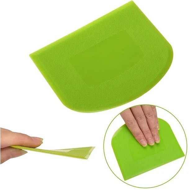 Dough Cutter Dual Sided Flexible Plastic Bowl Scraper for Bread Pizza Pastry gallery