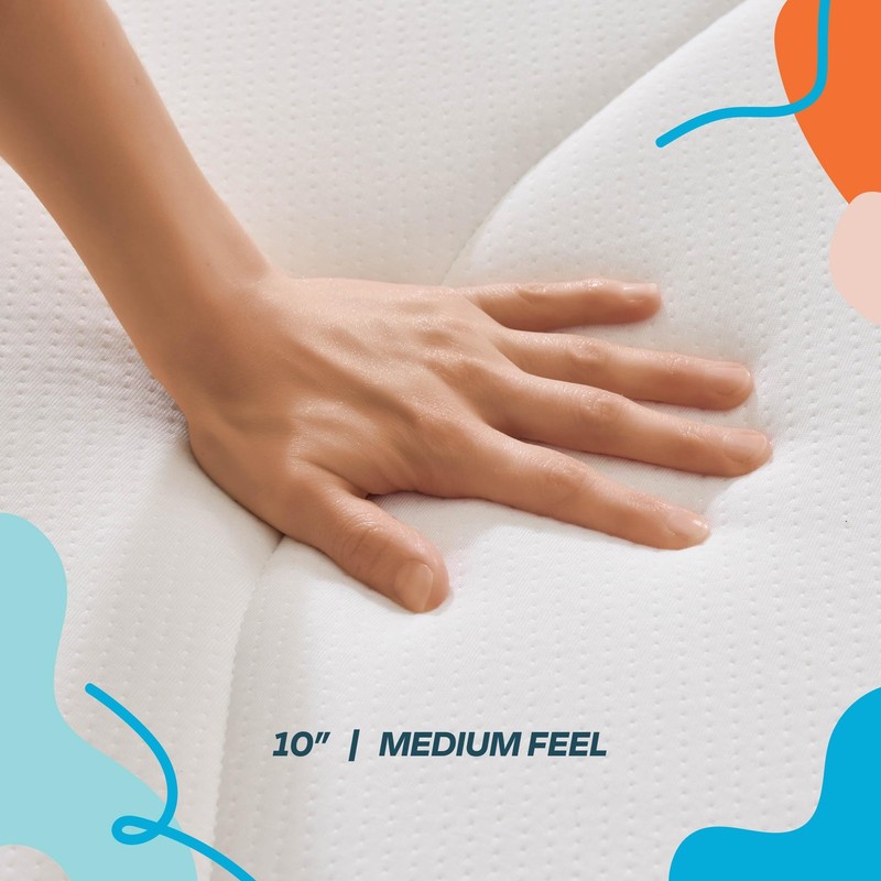 Linenspa 10 Inch Memory Foam and Spring Hybrid Mattress - Medium Feel - Bed ... gallery
