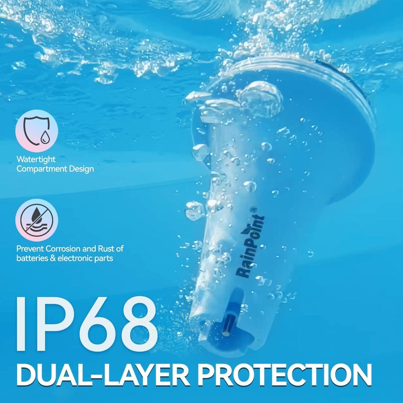 RAINPOINT Wireless Digital Pool Thermometer, Floating, Anti-Fog 360° LCD Display gallery