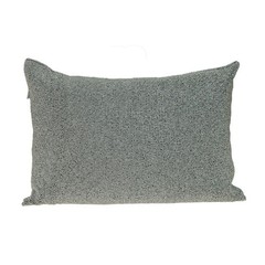 Parkland Collection Aster Transitional Silver Beaded Lumbar Throw Pillow 14 x