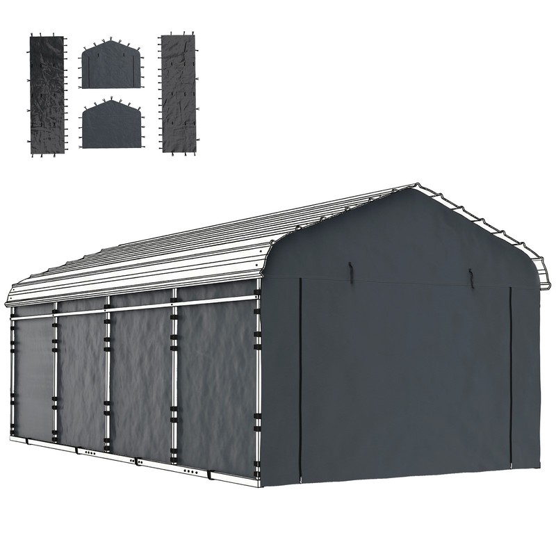 Carport Replacement Sidewall Panel Set of 4 for 10' x 15' Carports gallery