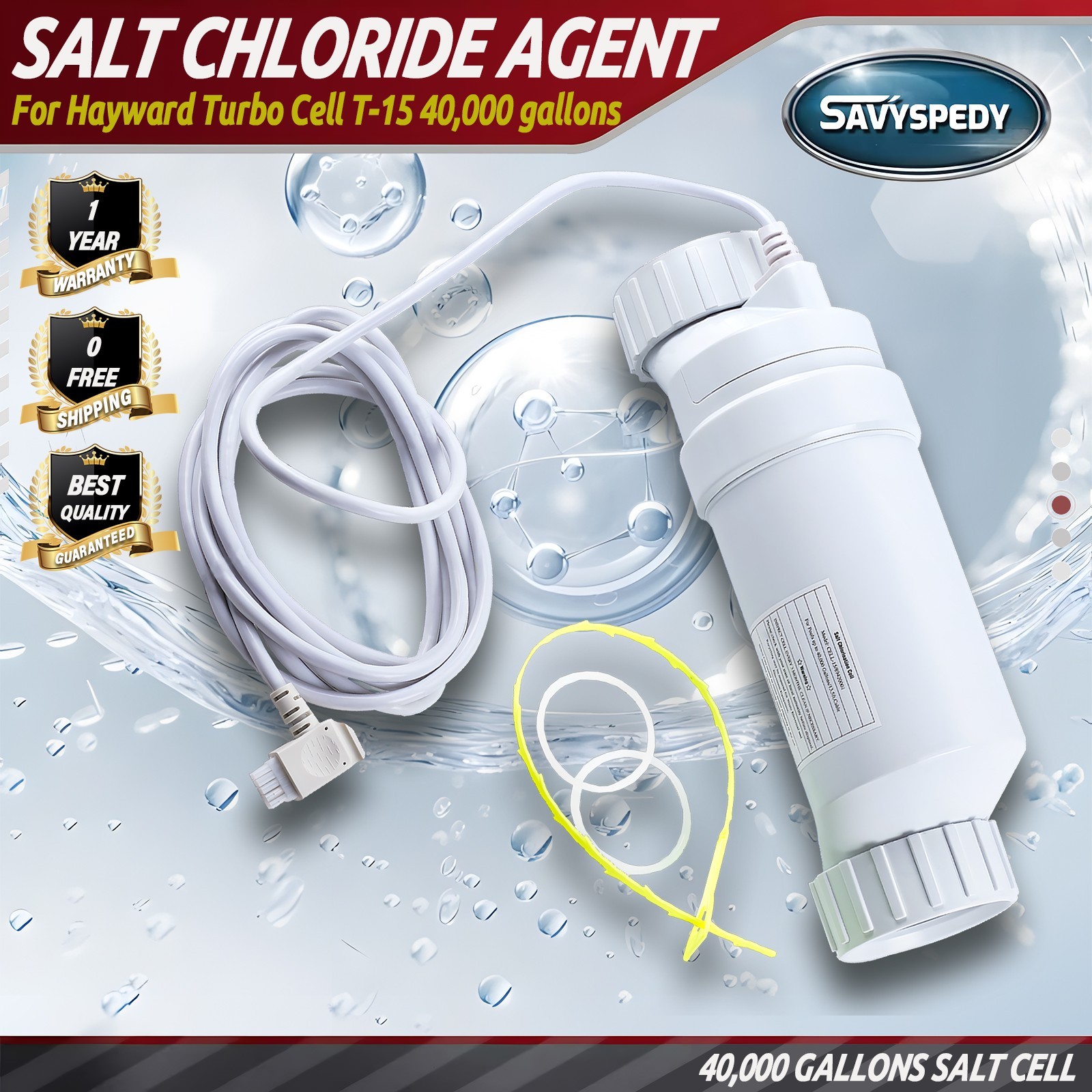 Salt Water Pool chlorinator System 40000 Gallon For Hayward Turbo Cell T-15 gallery