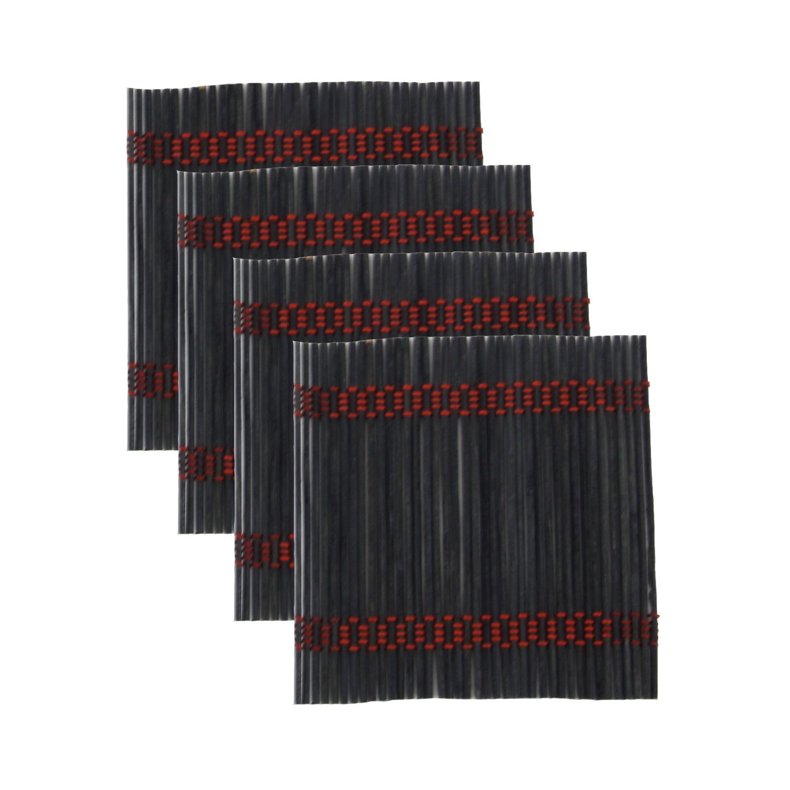 BambooMN Premium Bamboo Matchstick Coasters - 4.25" x 4.25" - Square gallery