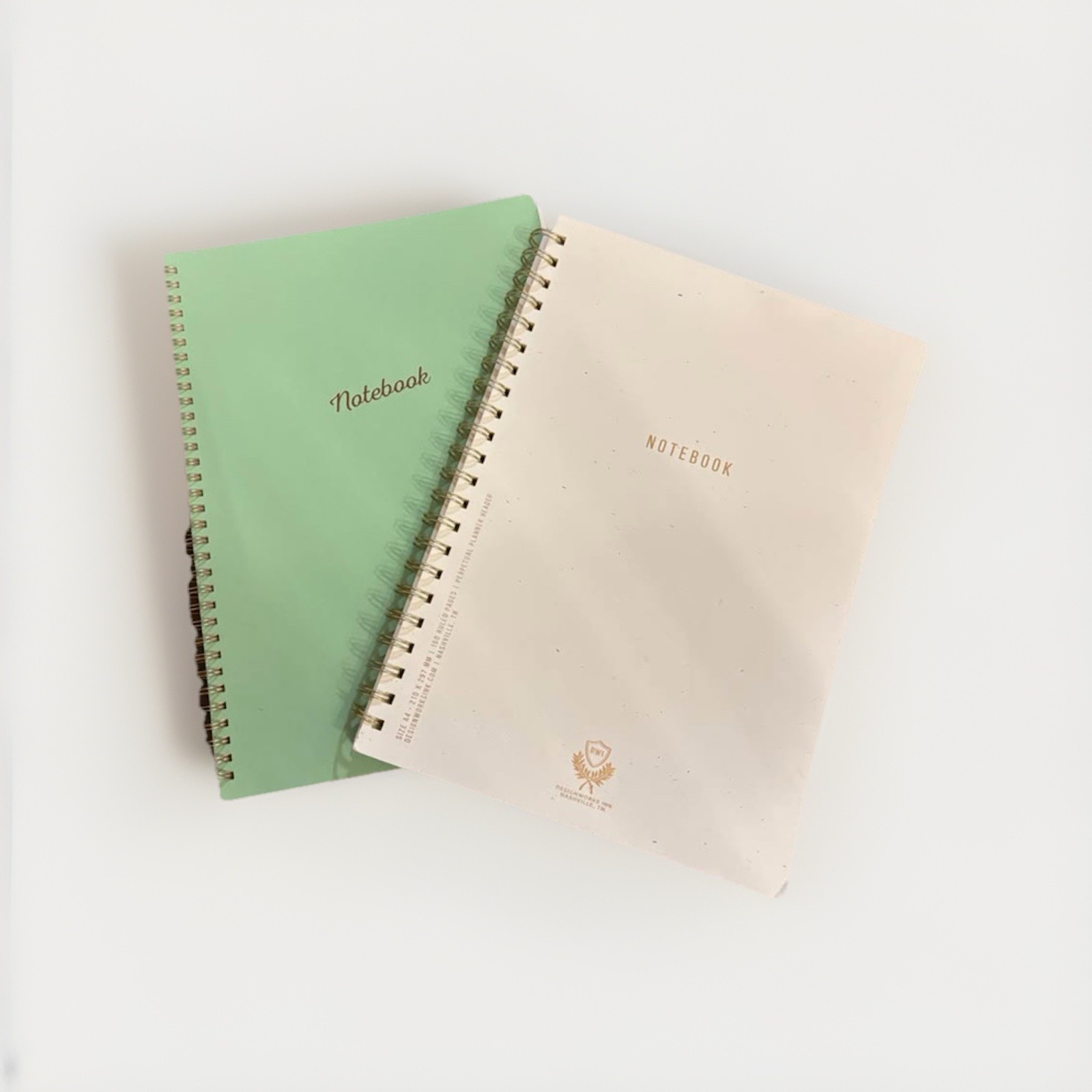 DesignWorks Ink Spiral Notebook Green Beige Spiral Bound for Boys & Girls School gallery
