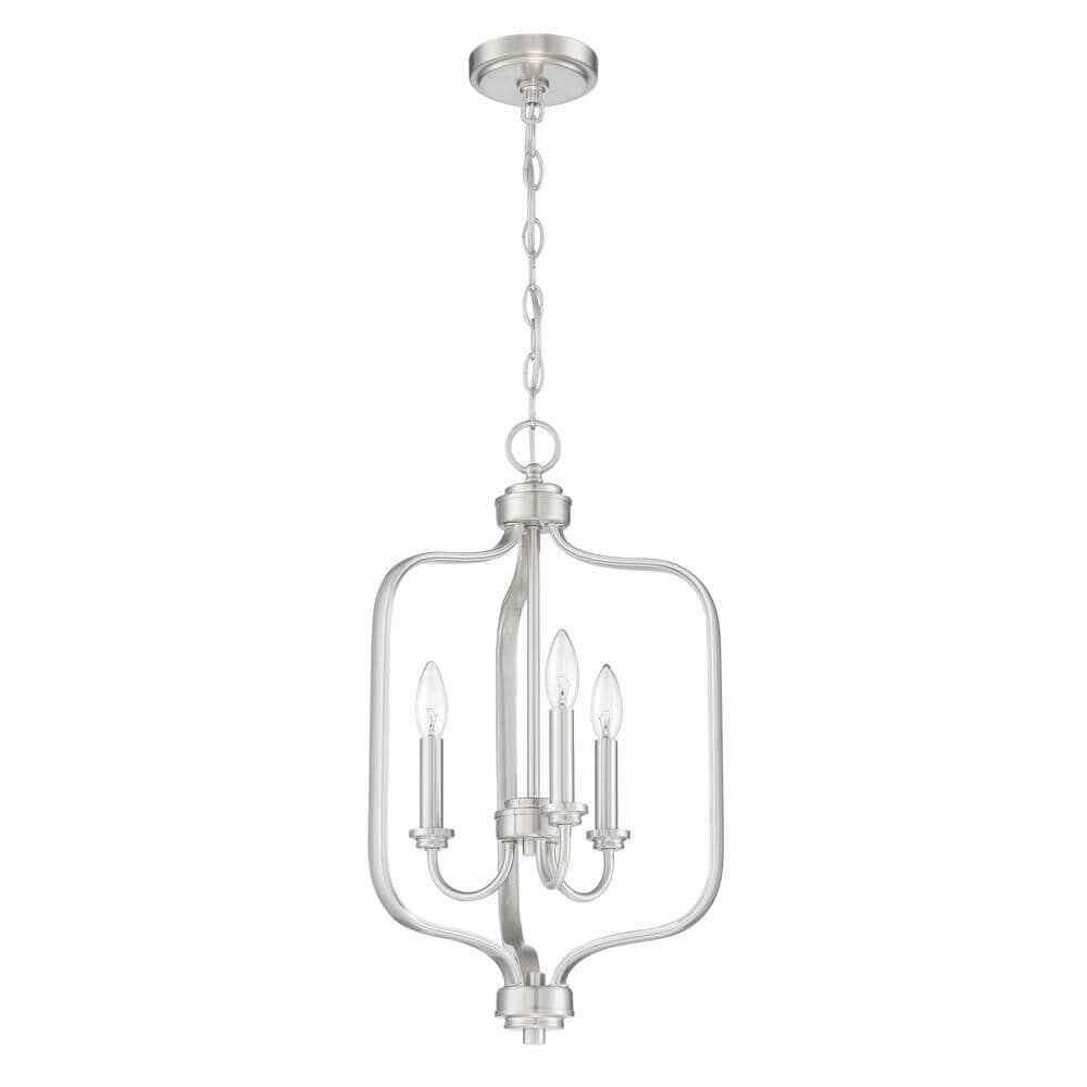 CRAFTMADE Bolden 60-Watt 3-Light Brushed Polished Nickel Finish Hanging Foyer gallery
