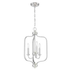 CRAFTMADE Bolden 60-Watt 3-Light Brushed Polished Nickel Finish Hanging Foyer