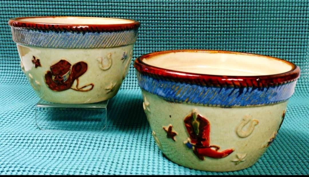 Canyon Ranch Collection Serving Bowl Hand Painted Rustic Western/Cowboy Theme gallery