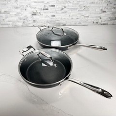 All-clad Essentials 10.5″ and 12″ Non-Stick Fry Pan with Glass Lids Set.