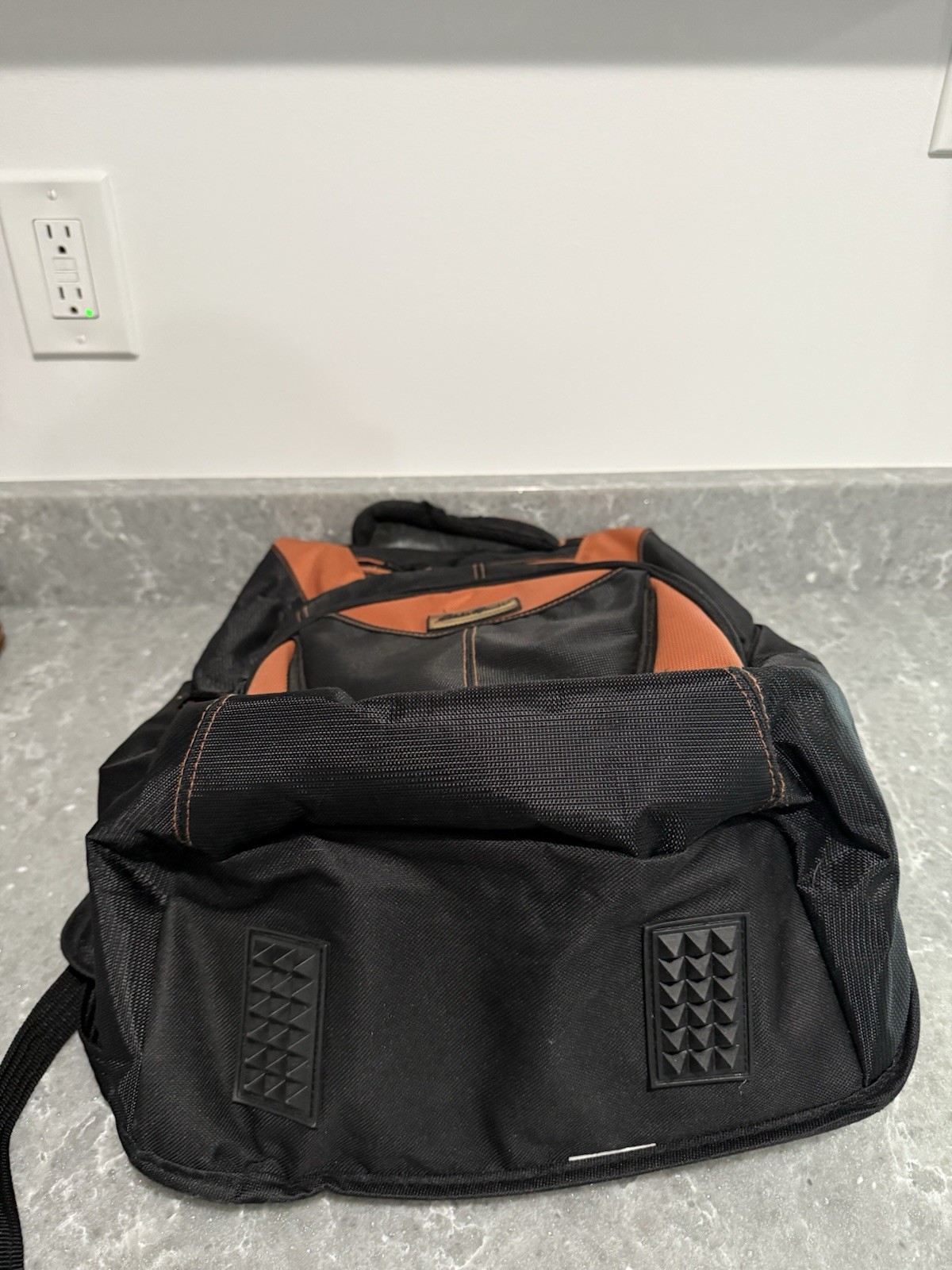 Eddie Bauer Black Rust Polyester Backpack w Compartments & Pockets 4