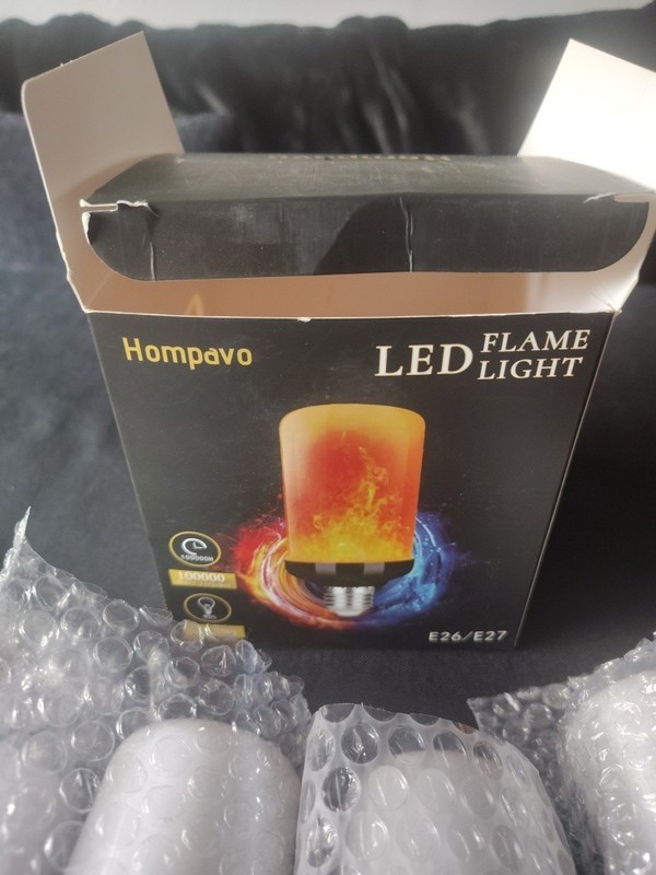 Hompavo LED Flame 4 light modes 100,000 H E26/E27 3W 400-799lm 1500-2000K 4 pack gallery