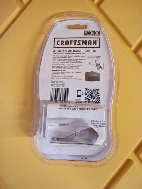 Craftsman 2 Door 3 Door 3 Function Garage Door Remote For All Major Brands 30498 gallery