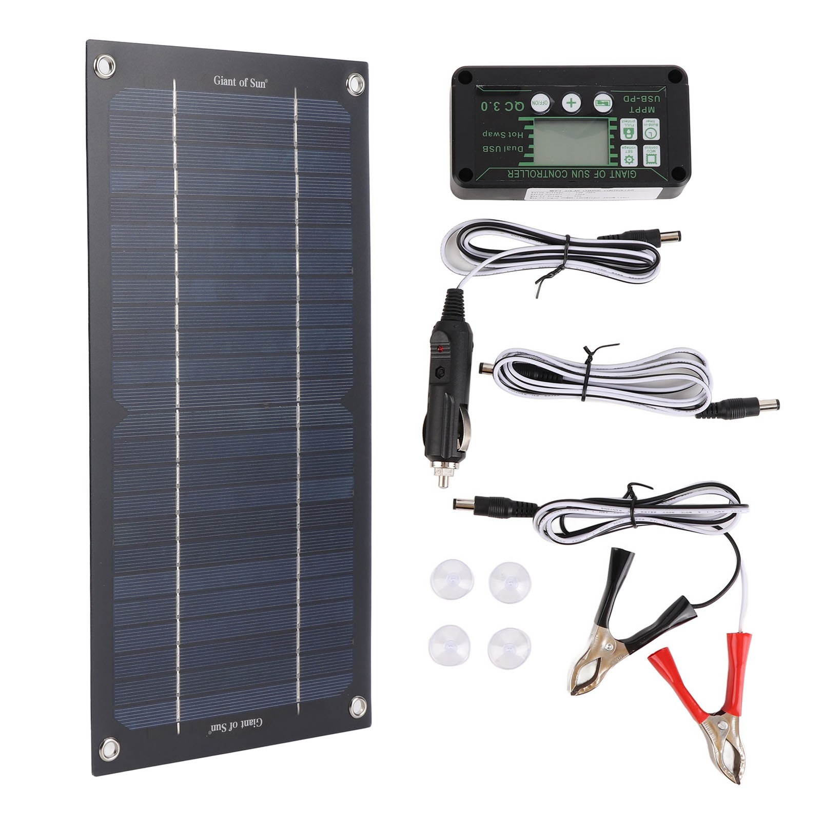 600W Solar Panel Kit 100A 12V Battery Charger w/ Controller Caravan Boat RV Car gallery