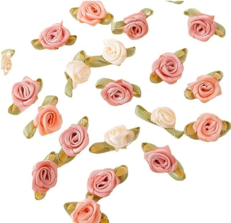 100Pcs 15mm Multicolor Mini Rose Satin Bows, DIY 15 Millimeters, gallery
