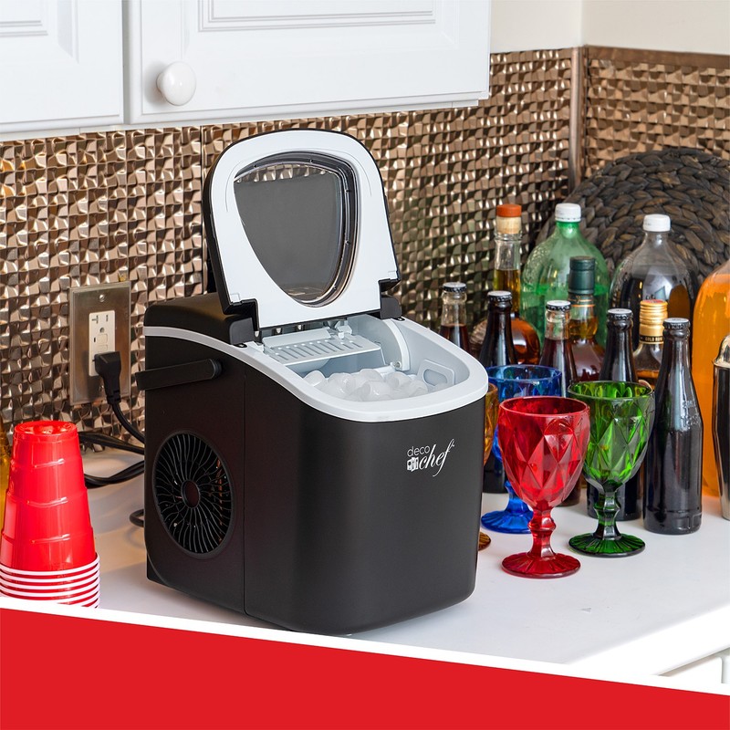 Deco Chef Compact Countertop Ice Maker 26LBs in 24HRs, 9 Cubes in 6 MIN, Black gallery