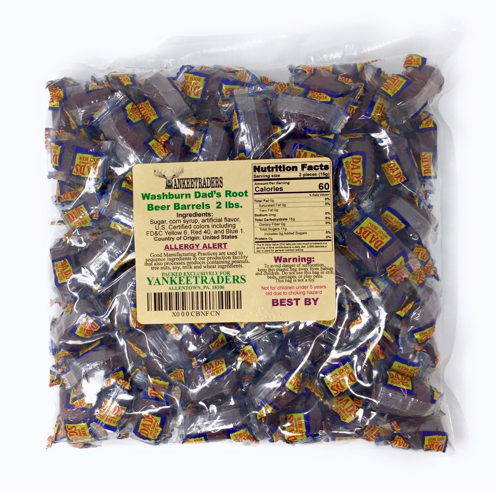 Dad's Root Beer Barrels Hard Candy, 2 lbs. ~ YANKEETRADERS® ~ FREE SHIPPING gallery