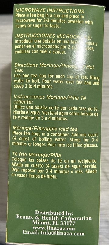 2 Pack Moringa Pineapple & Garcinia Cambogia Tea. Dietary Supplement 30 Tea Bags gallery