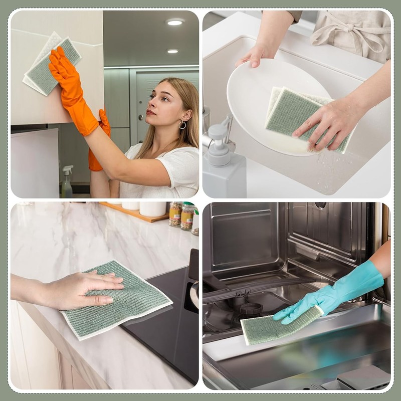 6 Pack Swedish Dishcloths for Kitchen, Super Absorbent Washable Swedish Dish Tow gallery