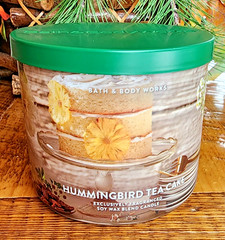 🌱🪺SUMMER ~🥮🐝HUMMINGBIRD TEA CAKE~3 WICK CANDLE~Bath & Body Works~SHIPS FREE!