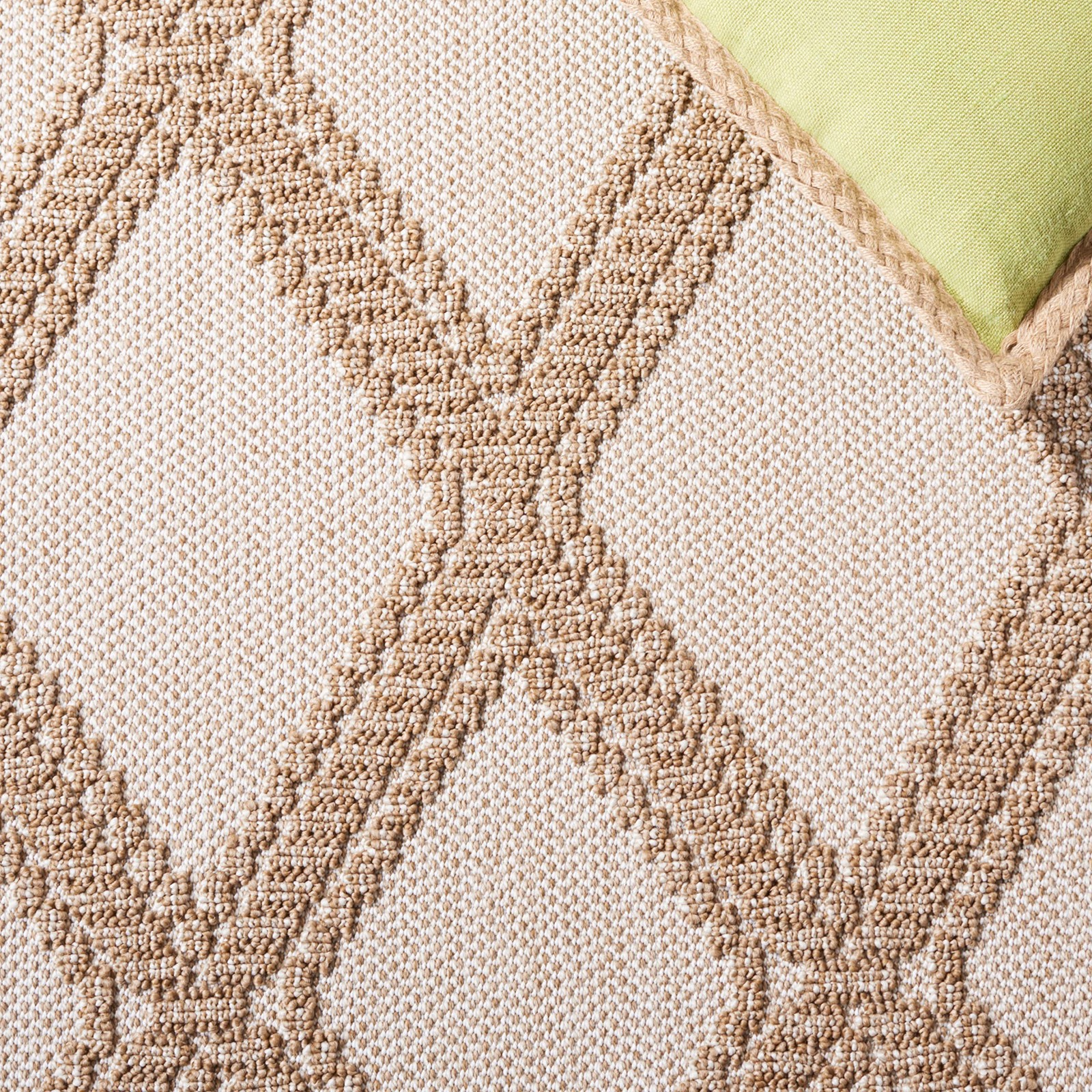 Washable Rug Outdoor Global Collection - 9' x 12', Beige & Brown, Non-Sheddin... gallery