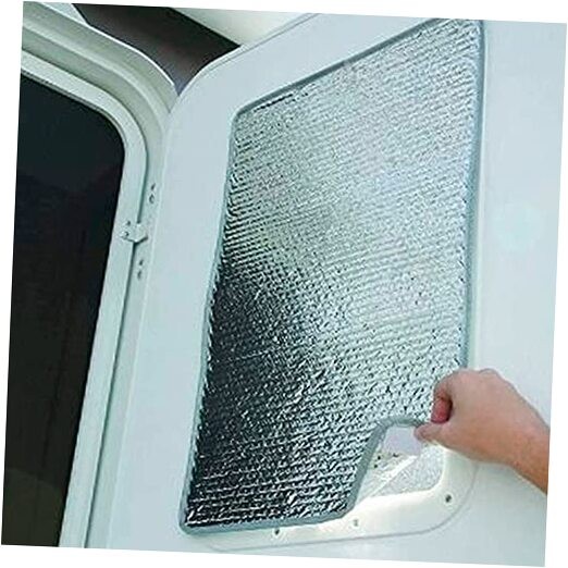Reflective RV Door Window Shade, 16” x 25” Car Door Window 25inch x 16inch gallery