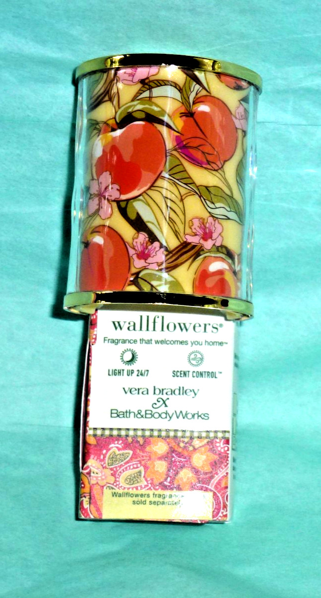 Bath Body Works VERA BRADLEY PEACH Light-up & Scent Control Wallflower Plug NEW gallery