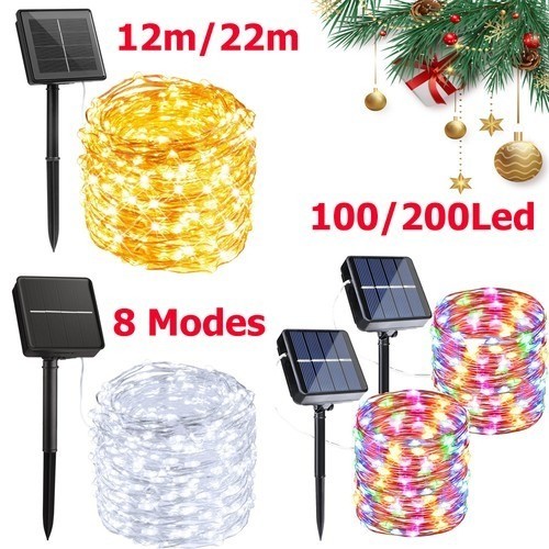 LED Solar String Light Lights Waterproof Copper Wire Fairy Outdoor Garden Party gallery