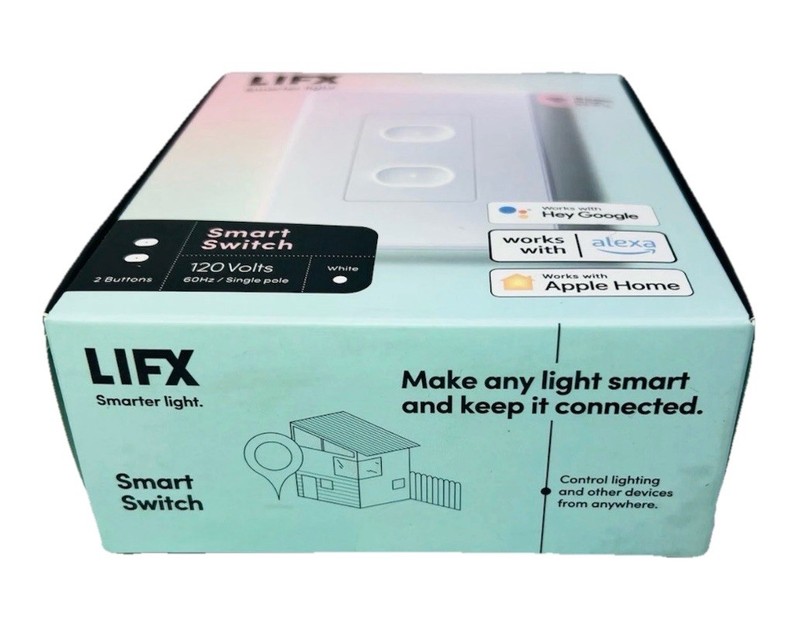 LIFX Smart Switch 2-Button White Wi-Fi In-Wall Touch Light Switch LFSPWHT1FUS gallery