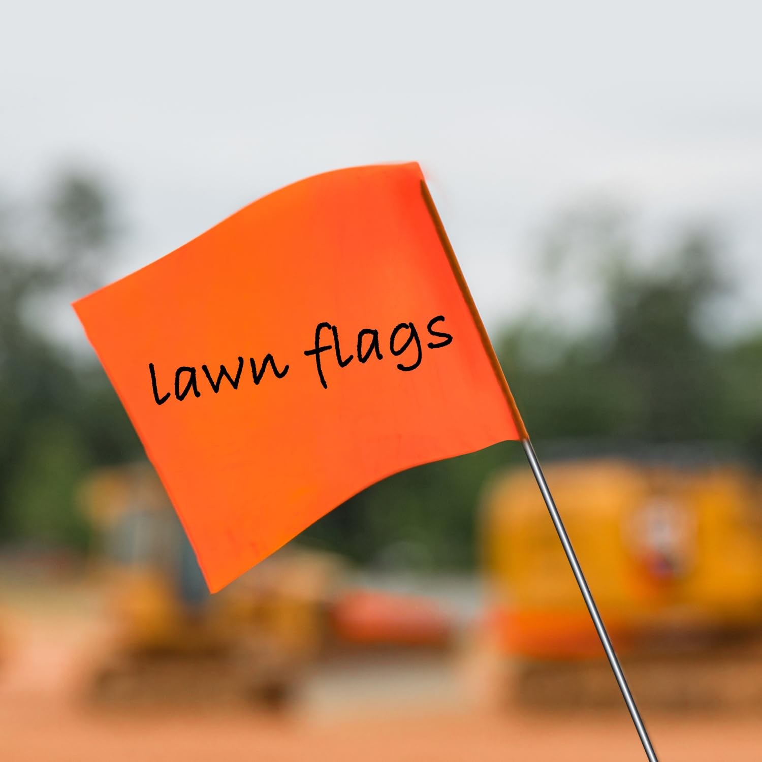 50Pack Marking Flags Orange Marker Flags - 15X4X5 Inch Lawn Flags Landscap gallery
