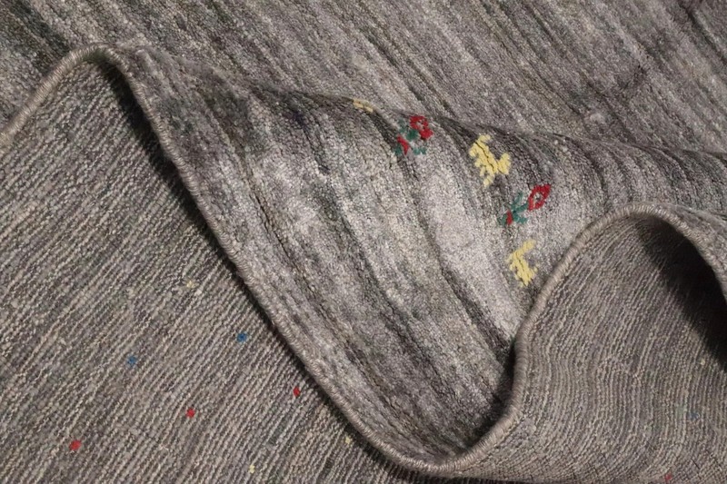 New Moden Luxury Hand Loom Viscose Silk Rug Color Greys & Charcoal Design Carpet gallery