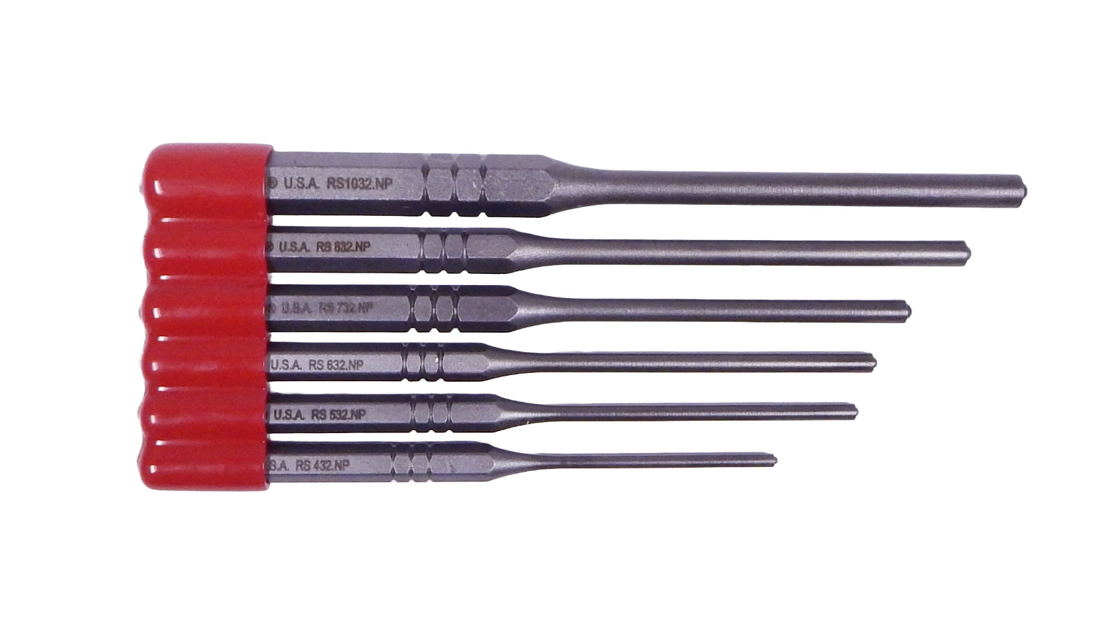 Wilde 6pc Roll Pin Punch Set Spring Punch 1/8" to 5/16 Inch MADE IN USA w Case gallery