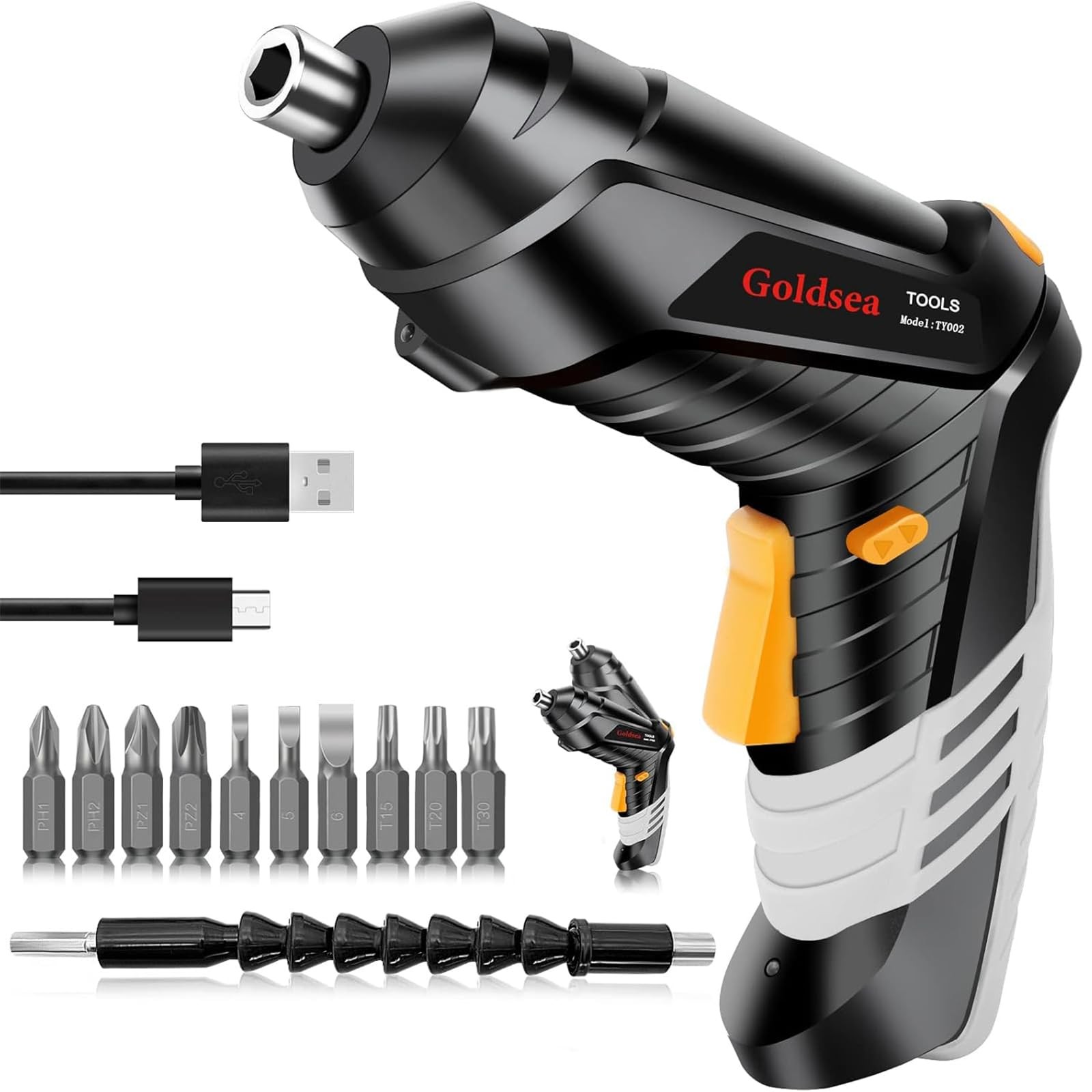 Electric Screwdriver 4.2V Cordless Screwdriver 3.5N.m 1500mAh Type-C Charging... gallery