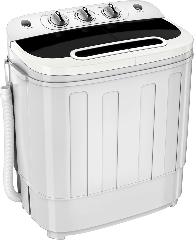 Portable Mini Washer & Spin Dryer Combo – White Compact Design