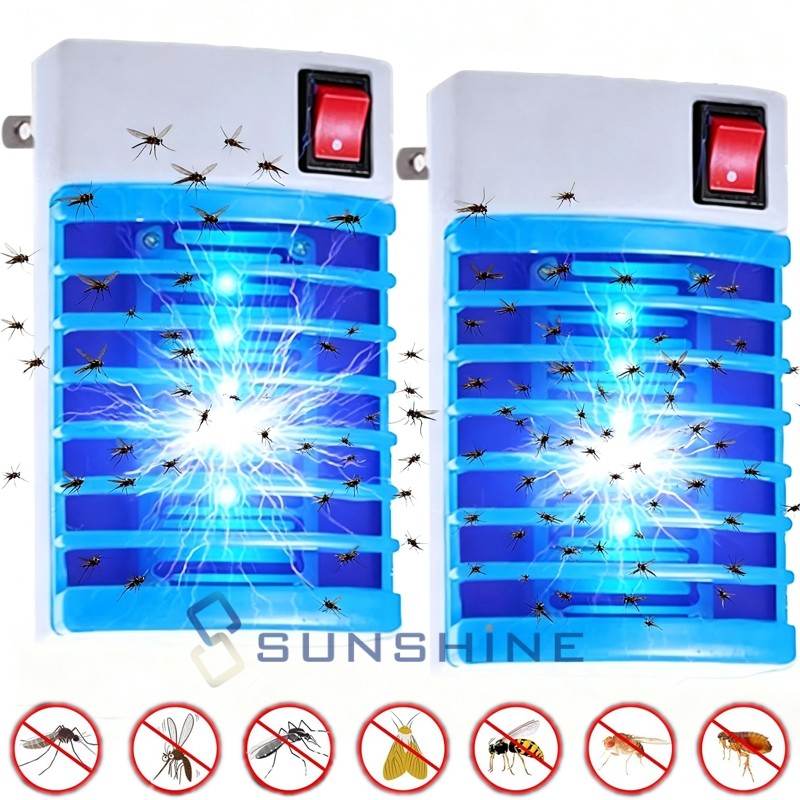 2PPC Electric Plug in Mosquito killer Zapper Lamp Indoor Fly Bug Insect LED Trap gallery