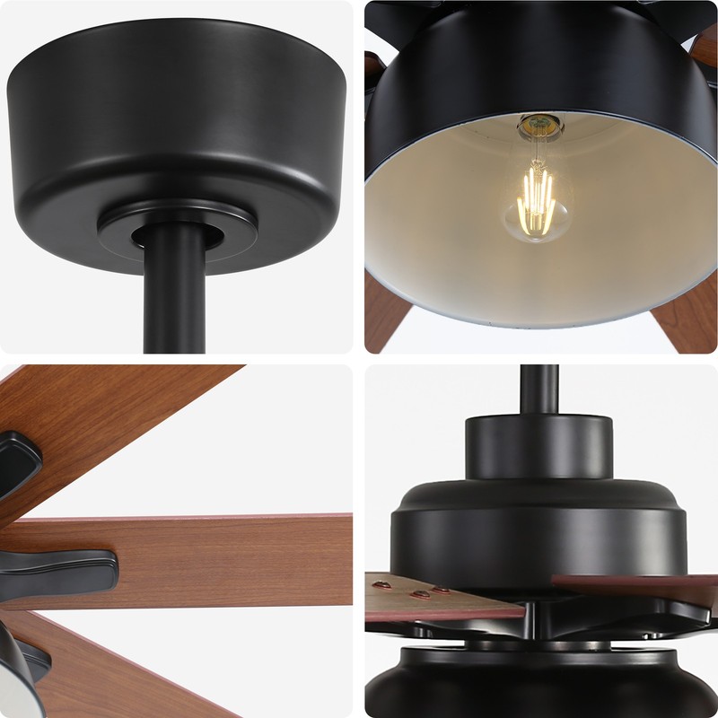 Sofucor Large 66in Ceiling Fan with High CFN 8 Blades/6-Speed/Remote for Bedroom gallery