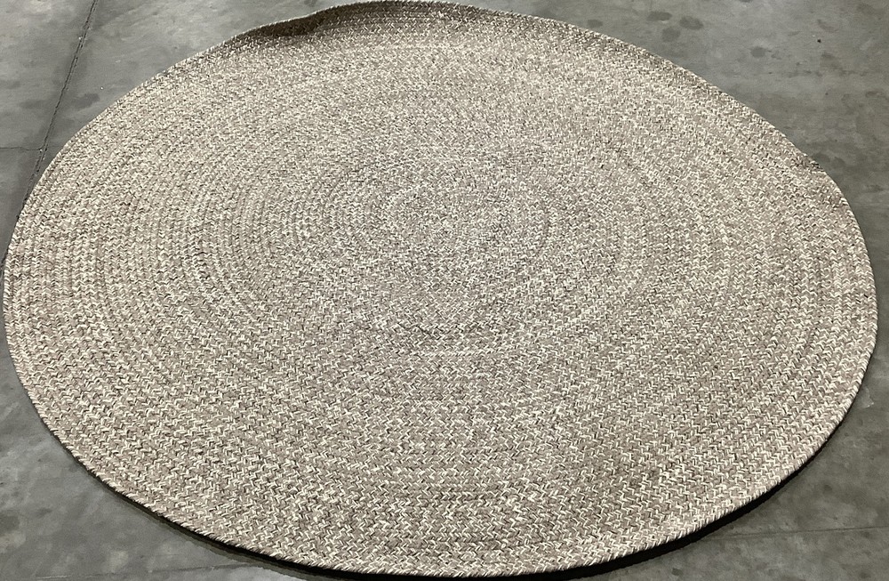 IVORY BEIGE 5'-0" x 5'-0" Pulled Thread Rug, Reduced Price 1172684480 BRD256B-5R