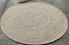 IVORY BEIGE 5′-0″ x 5′-0″ Pulled Thread Rug, Reduced Price 1172684480 BRD256B-5R