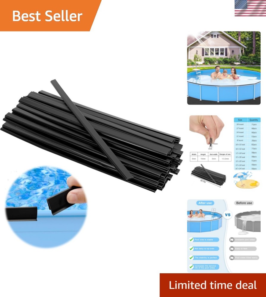 Complete Your Pool Setup with 60PCS Durable Liner Clips - Fits 24ft & Oval Sizes