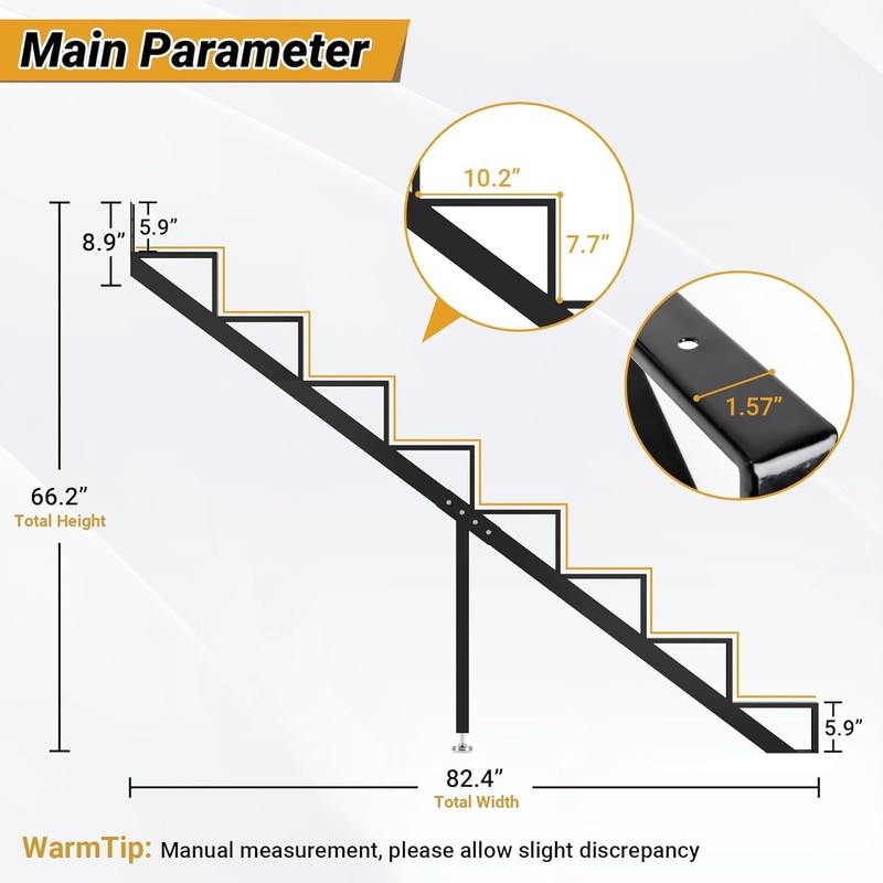 Unique Triangular Design Stair Riser 8-Step - Durable & Elegant Outdoor Steps gallery