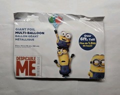 Minions Giant Foil Stacker Multi Balloon Over 6 Ft Tall 31″ x 75″ Anagram