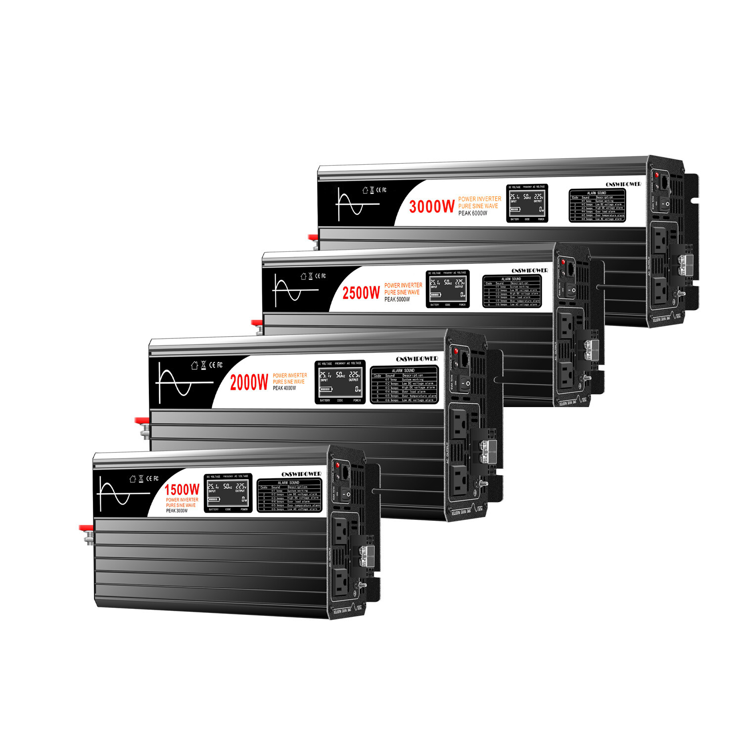 CNSWIPOWER 12V Reliable Pure Sine Wave Power Inverter 2000w 3000w 3500w 6000w gallery
