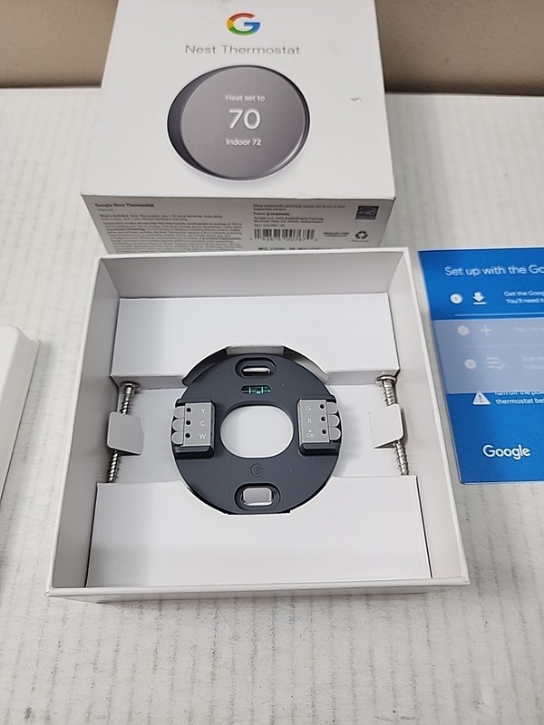 Google Nest Thermostat - Smart Programmable Wi-Fi Thermostat - Charcoal gallery