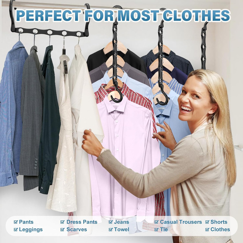 10 Pack Hangers Space Saving Magic Plastic Hanger Organizer Shirt Space Saving H gallery